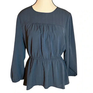 BCBG Maxazaria Shirred Waist Blouse Top Woman’s Size Medium Msrp $178